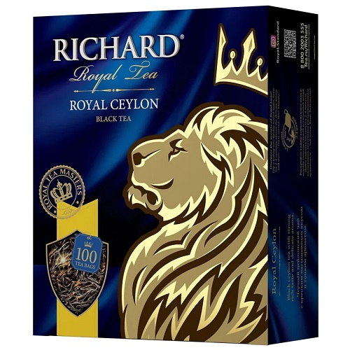 Richard чай черный Royal Ceylon, 100 пакетиков